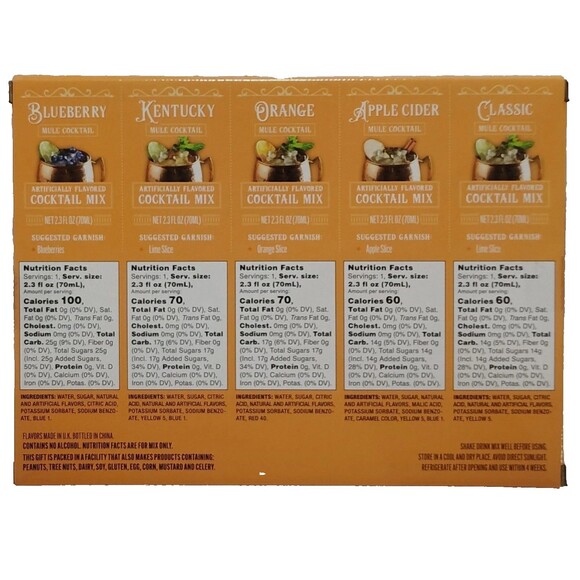 The Midtown Room Mule Party Holiday Classic Cocktail Mixes Gift Set of 5 -11.5oz - Picture 2 of 4